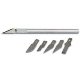 Skalpel set; 1 ručka 145mm + 5 oštrica - - - - -