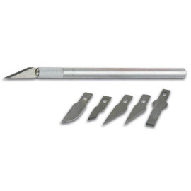 Skalpel set; 1 ručka 145mm + 5 oštrica - - - - -