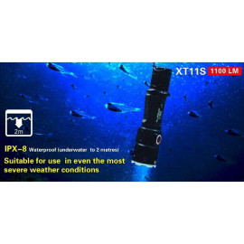 Svjetiljka Klarus XT11S; ACCU, 1100lm, 330m, IPX8