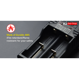Punjač Litij-ion Ni-MH baterija K2 Klarus; USB