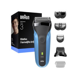 Brijaći aparat ACCU Braun 3 310BT crno-plavi