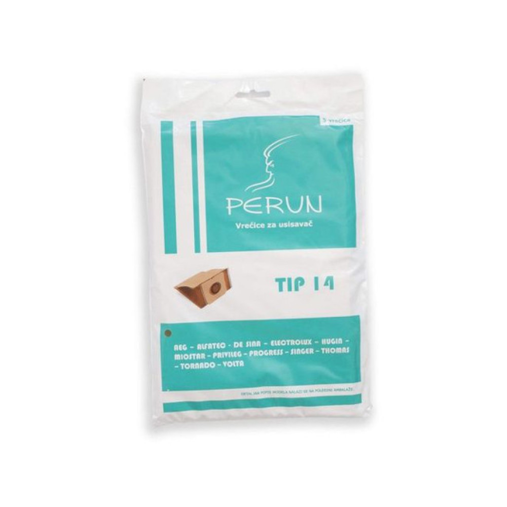 Vrećica za usisavač Perun Tip: 14 set od 5 komada Vrećica za usisavač Perun Tip: 14 set od 5 komada
