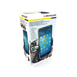 Punjač auto bežični + držač za smartphone; DUNLOP