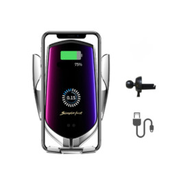 Držač za mobitel za auto ventilaciju + bež. punjač