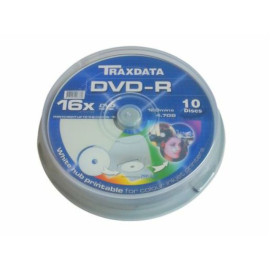 DVD-R Traxdata 4,7GB 16X printable 10kom