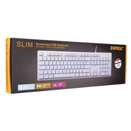 Tipkovnica USB Everest KB-840 LED osvj.; bijela