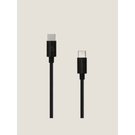 Kabel USB-C muški / USB-C muški; 1m; pleteni; crni