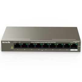 Switch 9-port 10/100M + 8 PoE 63W TENDA TEF1109P