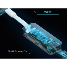 Adapter ethernet USB-C 3.0 muški na RJ45 1G UE300C