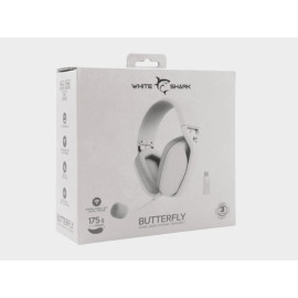 Slušalice gaming BUTTERFLY bijele, dual Wi-fi/BT