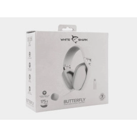 Slušalice gaming BUTTERFLY bijele, dual Wi-fi/BT