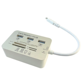 Hub USB-C muški na 3xUSB3.0+SD / TF / M2 / MS Duo