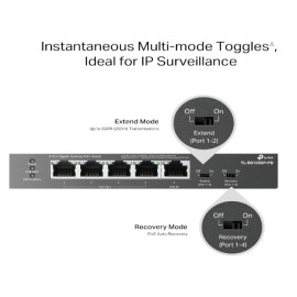 Switch 5-port 10/100/1000M + 4 PoE+ 66W SG1005P-PD