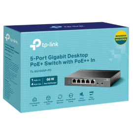Switch 5-port 10/100/1000M + 4 PoE+ 66W SG1005P-PD