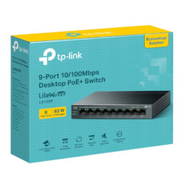 Switch 9-port 10/100M + 8 PoE+ 63W LS109P