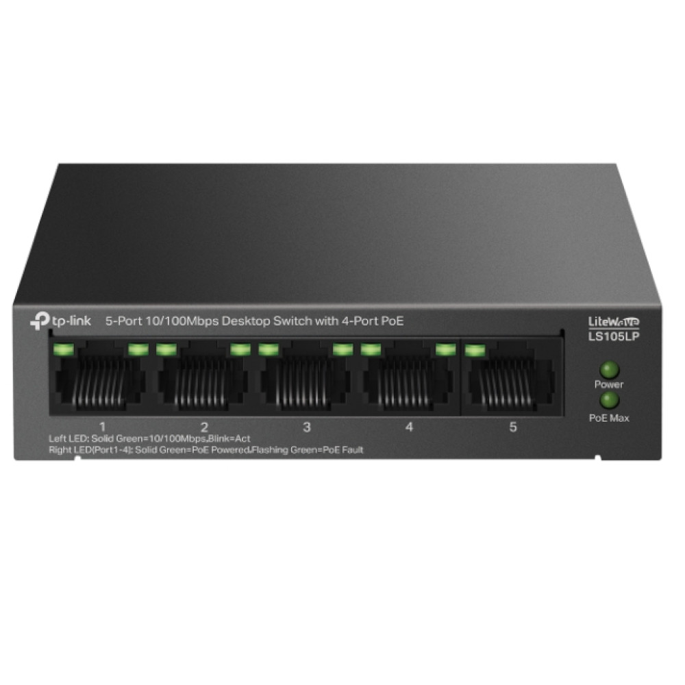Switch 5-port 10/100M + 4 PoE 41W LS105LP