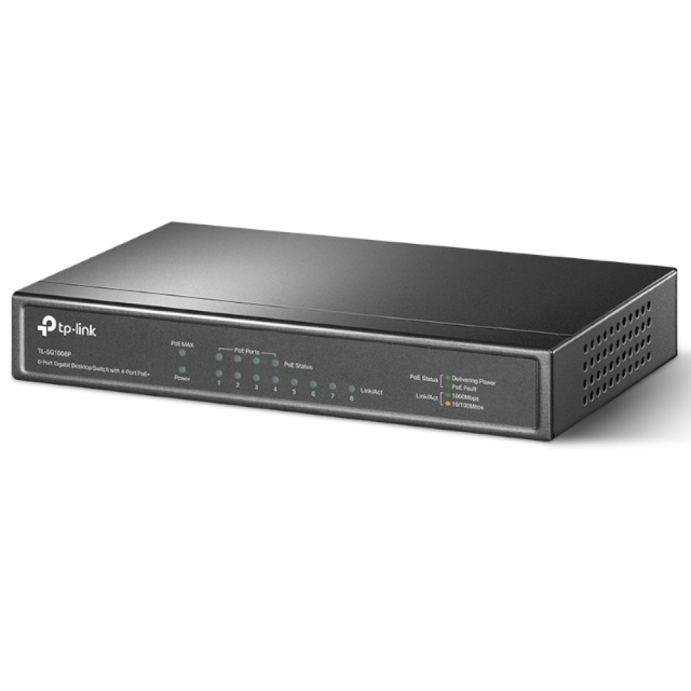 Switch 8-port 10/100/1000M + 4 PoE+ 64W SG1008P