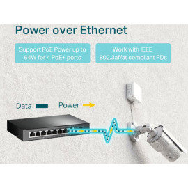 Switch 8-port 10/100/1000M + 4 PoE+ 64W SG1008P