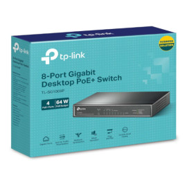 Switch 8-port 10/100/1000M + 4 PoE+ 64W SG1008P