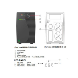 UPS 1200VA Elsist Nemo LED 1200VA/480W 