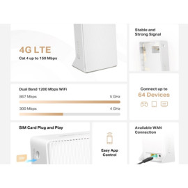 WLAN 4G LTE SIM router 150Mb AC1200 MB130-4G