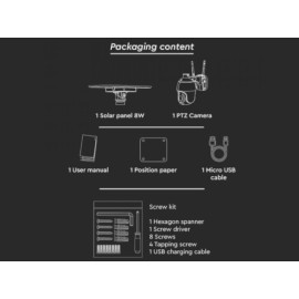 IP kamera ACCU 4G V-TAC PTZ IP65 + solarni panel