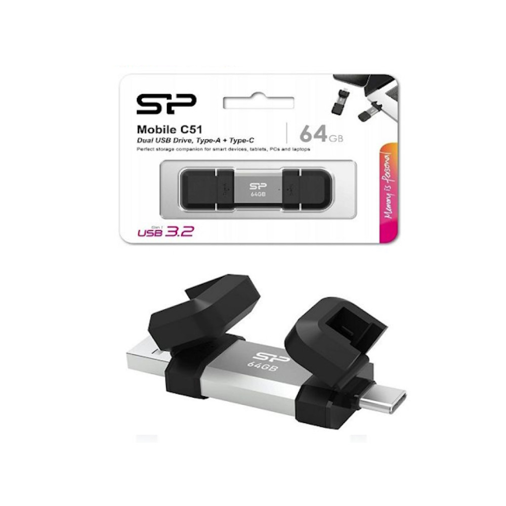 USB stick drive 64GB SP Flash drive C51 silver