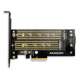 Kontroler PCI-E 4.0x4 na Dual M.2 NVME + SATA LP