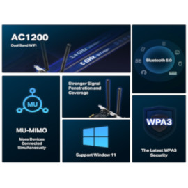 Kartica WLAN PCI-E AC1200 + bluetooth 5.0 MA30E 