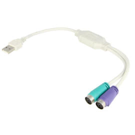 Adapter USB A muški na 2xPS/2 ženski