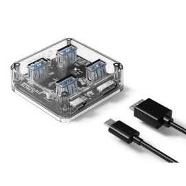 Hub USB 3.0 4-port Orico MH4U-U3 prozirni