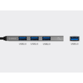 Hub USB-C na 3x USB2.0 + 1x USB3.0 Orico AH-13