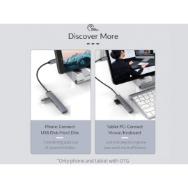 Hub USB-C na 3x USB2.0 + 1x USB3.0 Orico AH-13