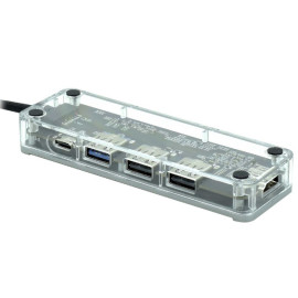 Hub USB-C muški na 3xUSB+USB-C PD 100W+HDMI HB4020