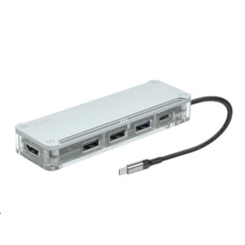 Hub USB-C muški na 3xUSB+USB-C PD 100W+HDMI HB4020