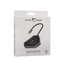 Hub USB-C Hexagon 3xUSB 3.0, HDMI, SD/micro SD 