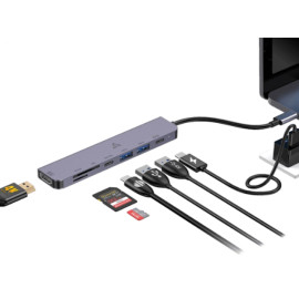 Hub USB-C H-999 7u1 