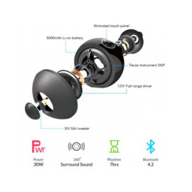 Zvučnik bluetooth Divoom Atom 30W; crni