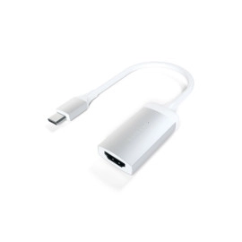 Adapter USB-C 3.1 muški na HDMI ženski 4K; srebrni