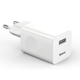 Pretvarač 230VAC / 1xUSB 3A QC 3.0; 15W; bijeli