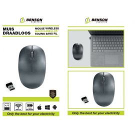 Miš bežični optički USB; mini ergonomski