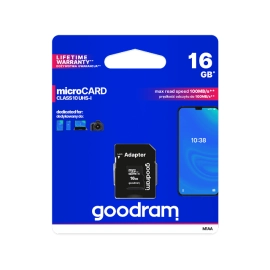 Mem. kartica SDHC 16Gb CL10 micro+adapter GoodRam