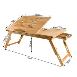 Stalak za notebook rasklopni drveni 62.5x34.5x26cm