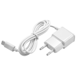 Pretvarač 230VAC / 1xUSB 2,1A + kabel USB-C; 1m
