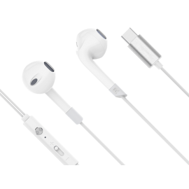 Slušalice mini R&M RW30 + mic. USB-C 1,2m bijele