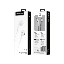 Slušalice mini K&M C2 + mic. USB-C; 1,2m bijele