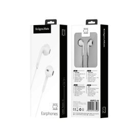 Slušalice mini K&M C2 + mic. USB-C; 1,2m bijele