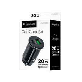 Pretvarač 12-24VDC / 1xUSB, USB-C PD QC3.0 20W K&M