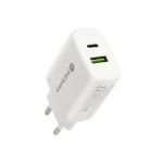 Pretvarač 230VAC / 1xUSB i 1xUSB-C 3A 25W PD QC3.0