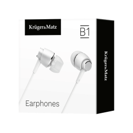 Slušalice mini K&M B1 + mic. 3,5mm; 1,2m bijele